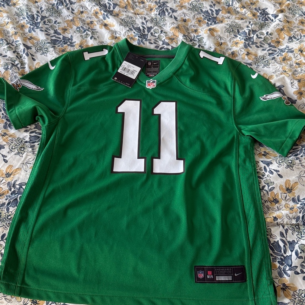 Nike Emerald Green Eagles- Brown Jersey